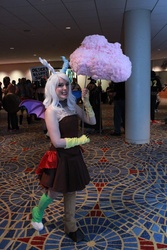 Size: 3168x4752 | Tagged: artist needed, safe, discord, human, g4, cloud, convention, cosplay, cotton candy cloud, dragon con, dragon con 2013, eris, irl, irl human, photo, rule 63
