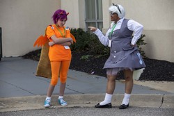 Size: 5616x3744 | Tagged: safe, scootaloo, silver spoon, human, g4, canterlot gardens convention, cosplay, irl, irl human, photo