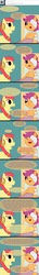 Size: 626x4342 | Tagged: safe, apple bloom, scootaloo, g4, ask-twilightvi, mass effect, virtual intelligence