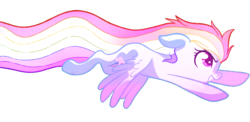 Size: 1500x734 | Tagged: safe, artist:blynxee, rainbow dash, pegasus, pony, g4, female, flying, mare, rainbow trail, simple background, solo, transparent background