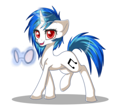 Size: 2800x2500 | Tagged: safe, artist:pastelflakes, dj pon-3, vinyl scratch, g4, female, magic, solo