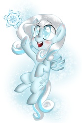 Size: 1000x1500 | Tagged: safe, artist:skyrore1999, oc, oc only, oc:snowdrop, snow, snowfall, snowflake, solo