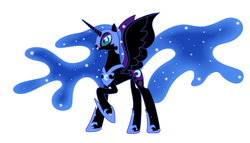 Size: 3500x2000 | Tagged: safe, artist:king-of-aces, nightmare moon, g4, female, solo