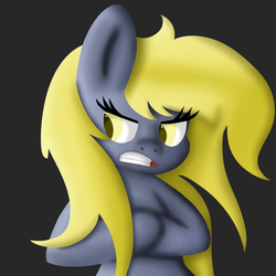 Size: 2000x2000 | Tagged: safe, artist:psicarii, derpy hooves, oc, oc only, oc:jerky hooves, g4, solo