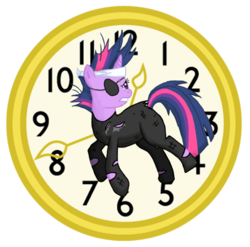 Size: 898x889 | Tagged: safe, artist:kinrah, twilight sparkle, g4, clock, female, future twilight, simple background, solo, transparent background