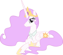 Size: 1967x1701 | Tagged: safe, artist:jerick, princess celestia, alicorn, pony, g4, bruce almighty, female, god, mare, necktie, pink-mane celestia, simple background, solo, transparent background, vector