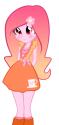 Size: 613x1304 | Tagged: safe, artist:mappymaples, oc, oc only, oc:meadowbrook, equestria girls, g4, boots, clothes, equestria girls-ified, high heel boots, shirt, shoes, skirt, socks, solo