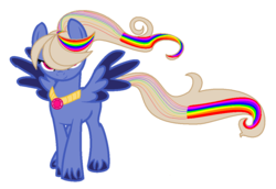 Size: 1084x744 | Tagged: safe, artist:adoptables-4you, oc, oc only, pegasus, pony, necklace, rainbow, solo