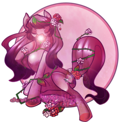 Size: 787x787 | Tagged: dead source, safe, artist:juvialle, oc, oc only, flower, rose, simple background, solo, transparent background, unshorn fetlocks
