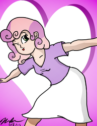 Size: 4250x5500 | Tagged: safe, artist:bassecho, sweetie belle, human, g4, absurd resolution, female, humanized, solo