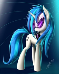 Size: 667x833 | Tagged: safe, artist:zigword, dj pon-3, vinyl scratch, g4, female, solo