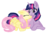 Size: 912x688 | Tagged: safe, fluttershy, twilight sparkle, alicorn, pegasus, pony, g4, duo, duo female, female, floppy ears, lesbian, mare, ship:twishy, shipping, twilight sparkle (alicorn), wings