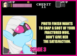 Size: 737x542 | Tagged: safe, fluttershy, photo finish, g4, arcade, konami, vendetta, video game