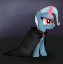 Size: 1161x1181 | Tagged: safe, artist:cobaltthecat, trixie, pony, unicorn, g4, alicorn amulet, female, glowing eyes, mare, solo