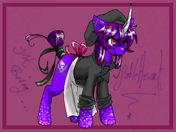 Size: 500x375 | Tagged: safe, artist:thekrakenindustries, oc, oc only, pony, unicorn, curved horn, horn, solo