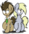 Size: 984x1140 | Tagged: safe, artist:kristysk, derpy hooves, doctor whooves, time turner, pegasus, pony, g4, female, mare, necktie