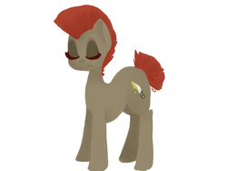 Size: 1600x1200 | Tagged: safe, artist:grandifloru, oc, oc only, oc:red terra, pony, simple background, solo, white background