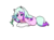 Size: 3265x2448 | Tagged: safe, artist:choco-cocco, oc, oc only, pony, unicorn, clothes, flower, lying, lying down, prone, smiling, socks, solo