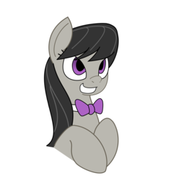 Size: 1500x1500 | Tagged: safe, artist:reiduran, edit, editor:vb, octavia melody, earth pony, pony, g4, bowtie, female, grin, mare, simple background, smiling, solo, squee, transparent background, tumblr, vector