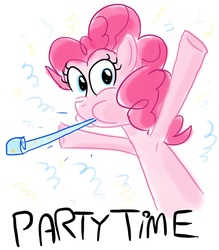 Size: 812x929 | Tagged: safe, artist:anotheraverageartist, pinkie pie, g4, female, party horn, solo