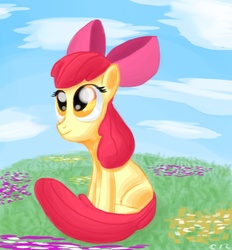 Size: 861x929 | Tagged: safe, artist:anotheraverageartist, apple bloom, g4, female, solo