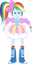 Size: 2423x4732 | Tagged: dead source, safe, artist:sugar-loop, rainbow dash, equestria girls, g4, my little pony equestria girls, bow, clothes, dress, female, hair bow, hoop skirt, puffy sleeves, rainbow dash always dresses in style, side ponytail, simple background, skirt, solo, this is our big night, transparent background, unamused, vector