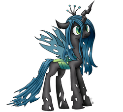 Size: 4000x3660 | Tagged: safe, artist:robin jacks, queen chrysalis, changeling, changeling queen, g4, crown, cute, cutealis, female, happy, jewelry, regalia, solo