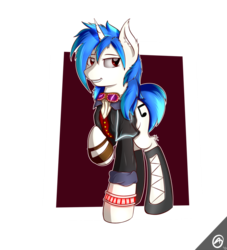 Size: 852x938 | Tagged: safe, artist:capseys, dj pon-3, vinyl scratch, g4, female, solo