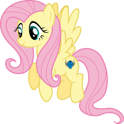 Size: 1600x1604 | Tagged: safe, fluttershy, g4, female, flying, literal cutie marks, smiling, solo, spread wings
