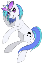 Size: 559x833 | Tagged: safe, artist:cruxisma, dj pon-3, vinyl scratch, pony, unicorn, g4, female, horn, simple background, solo, transparent background