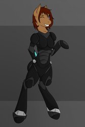 Size: 730x1095 | Tagged: safe, artist:metriccaboose, oc, oc only, earth pony, pony, bipedal, drivesuit, pacific rim, solo
