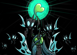 Size: 1754x1240 | Tagged: safe, artist:rambopvp, queen chrysalis, changeling, changeling queen, g4, female, heart