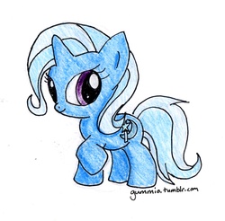 Size: 1430x1409 | Tagged: safe, artist:bluey1996, trixie, pony, unicorn, g4, female, mare, solo, traditional art