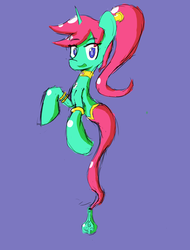 Size: 1824x2394 | Tagged: safe, artist:theskitzogamer, oc, oc only, unnamed oc, genie, pony, unicorn, female, solo