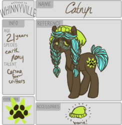 Size: 751x768 | Tagged: safe, artist:spideride, oc, oc only, oc:catnip, earth pony, pony, beanie, braid, female, freckles, hat, mare, solo