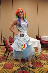 Size: 853x1280 | Tagged: safe, rainbow dash, human, g4, cosplay, irl, irl human, photo, solo