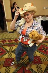 Size: 853x1280 | Tagged: safe, applejack, human, g4, cameraninjas, cosplay, irl, irl human, photo