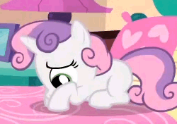 Size: 250x176 | Tagged: safe, screencap, sweetie belle, pony, g4, one bad apple, animated, cropped, crying, cute, diasweetes, female, gif, prone, sad, solo