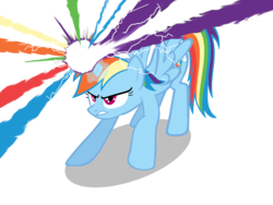 Size: 3600x2700 | Tagged: safe, artist:neriani, rainbow dash, alicorn, pony, g4, female, magic, race swap, rainbowcorn, simple background, solo, transparent background, vector