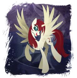 Size: 901x916 | Tagged: safe, artist:rariedash, oc, oc only, oc:fausticorn, alicorn, pony, cutie mark, cutie mark background, female, hooves, horn, lauren faust, lineless, mare, open mouth, solo, spread wings, wings