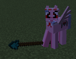 Size: 406x316 | Tagged: safe, mine little pony, minecraft, ponified, remilia scarlet, touhou