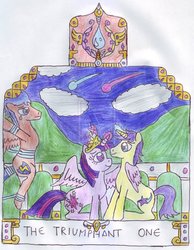 Size: 787x1015 | Tagged: safe, artist:chatsium, comet tail, flash sentry, twilight sparkle, g4, female, male, ship:cometlight, shipping, straight