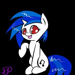 Size: 3000x3000 | Tagged: safe, artist:nimitea, artist:screwballthepirate, dj pon-3, vinyl scratch, g4, female, nanners, solo