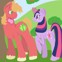 Size: 894x894 | Tagged: safe, artist:robynne, big macintosh, twilight sparkle, g4, ship:twimac, shipping, straight