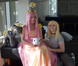 Size: 918x783 | Tagged: safe, artist:shiverbug, derpy hooves, fluttershy, human, g4, cosplay, irl, irl human, photo