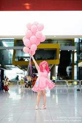 Size: 480x720 | Tagged: safe, artist:askaluna, pinkie pie, human, g4, balloon, cosplay, irl, irl human, photo