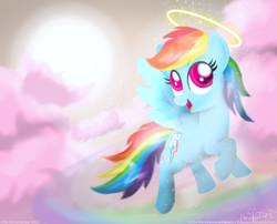 Size: 1661x1341 | Tagged: safe, artist:bvsquare, rainbow dash, angel, g4, cute, dashabetes, female, halo, solo