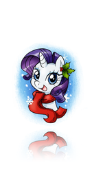 Size: 744x1392 | Tagged: dead source, safe, artist:kryptonpony, rarity, g4, clothes, female, holly, ios, ios 7, scarf, solo, wallpaper, winter