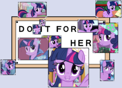 Size: 1400x1000 | Tagged: safe, edit, edited screencap, screencap, twilight sparkle, alicorn, pony, unicorn, a canterlot wedding, applebuck season, friendship is magic, g4, games ponies play, magical mystery cure, suited for success, sweet and elite, blush sticker, blushing, do it for her, female, male, mare, meme, the simpsons, twilight sparkle (alicorn), unicorn twilight