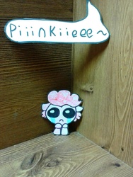 Size: 768x1024 | Tagged: safe, artist:danadyu, pinkie pie, g4, jumped-out-pinkieanswers, papercraft, the binding of isaac